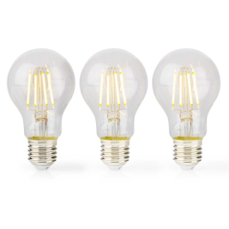 Nedis Led lamp E27 | Peer | Nedis | 3 stuks (7W, 806lm, 2700K, Dimbaar) LBFE27A602P3 K170203739 - 2