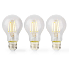 Nedis Led lamp E27 | Peer | Nedis | 3 stuks (7W, 806lm, 2700K, Dimbaar) LBFE27A602P3 K170203739 - 2