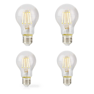 Led lamp E27 | Peer | Nedis | 4 stuks (7W, 806lm, 2700K, Dimbaar)