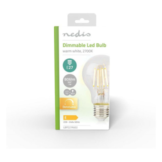 Nedis Led lamp E27 | Peer | Nedis | 4 stuks (7W, 806lm, 2700K, Dimbaar)  V170203738 - 3
