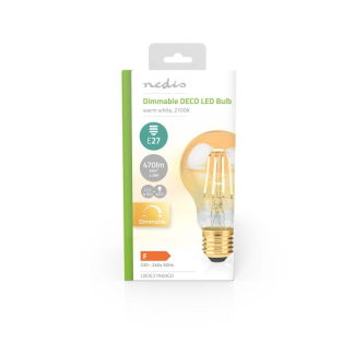 Nedis Led lamp E27 | Peer | Nedis (4.9W, 470lm, 2100K, Dimbaar) LBDE27A60GD K170203706 - 3
