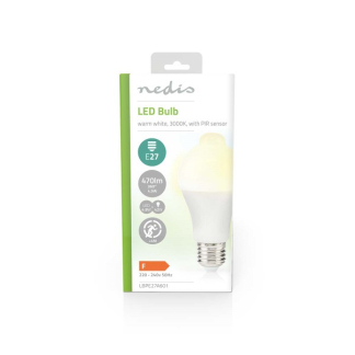 Nedis Led lamp E27 | Peer | Nedis (4.9W, 470lm, 3000K, Bewegingsdetectie) LBPE27A601 K170203759 - 3