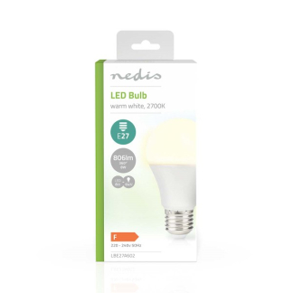 Nedis Led lamp E27 | Peer | Nedis (8.5W, 806lm, 2700K) LBE27A602 K170203720 - 3