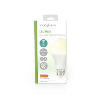 Nedis Led lamp E27 | Peer | Nedis (8.5W, 806lm, 3000K, Bewegingsdetectie) LBPE27A602 K170203760 - 3