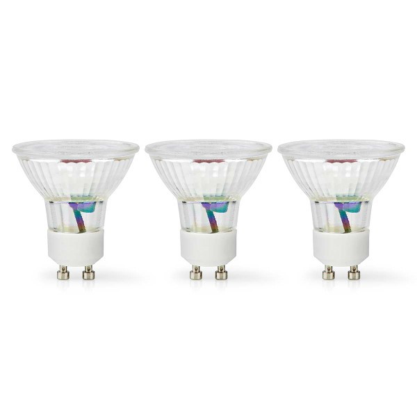 Nedis Led spot GU10 | Nedis | 3 stuks (4.5W, 345lm, 2700K) LBGU10P163P3 K170203750 - 2