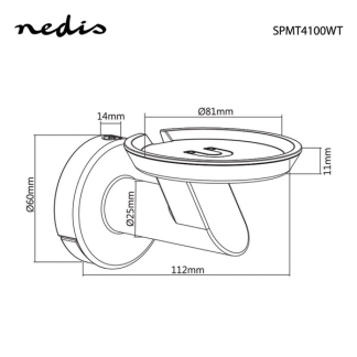 Nedis Luidspreker muurbeugel | Nedis | Max. 2 kg (Geschikt voor Google Home®, Vast, Staal, Wit) SPMT4100WT K101501161 - 7