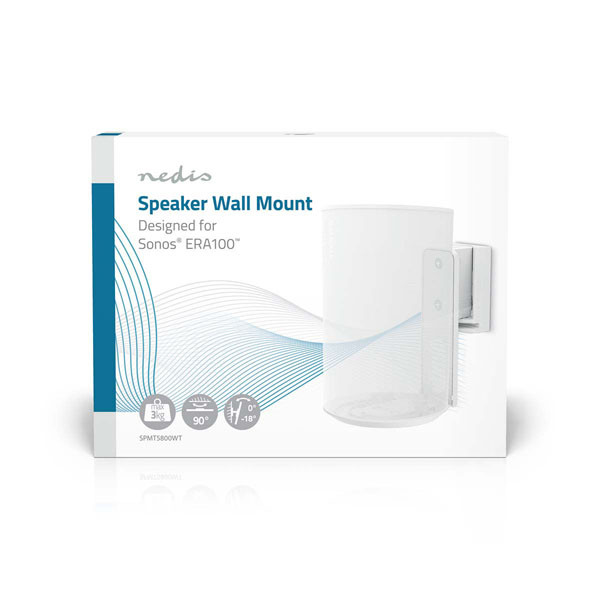Nedis Luidspreker muurbeugel | Nedis | Max. 3 kg (Geschikt voor Sonos Era 100, Draai- en kantelbaar, ABS/Metaal, Wit) SPMT5800WT K101501165 - 6