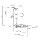 Nedis Luidspreker muurbeugel | Nedis | Max. 3 kg (Geschikt voor Sonos Era 100, Draai- en kantelbaar, ABS/Metaal, Wit) SPMT5800WT K101501165 - 7