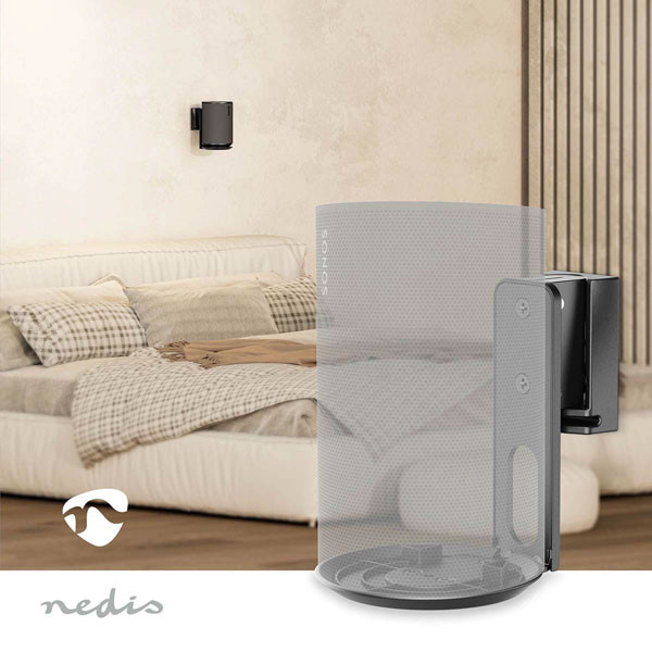 Nedis Luidspreker muurbeugel | Nedis | Max. 3 kg (Geschikt voor Sonos Era 100, Draai- en kantelbaar, ABS/Metaal, Zwart) SPMT5800BK K101501166 - 5