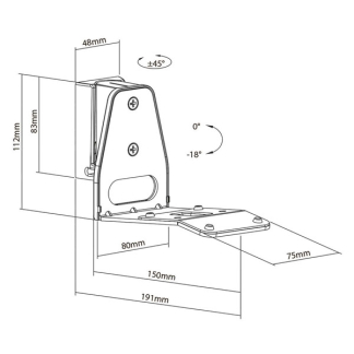 Nedis Luidspreker muurbeugel | Nedis | Max. 5 kg (Geschikt voor Sonos Era 300, Draai en kantelbaar, ABS/Metaal, Wit) SPMT5900WT K101501169 - 7