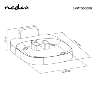 Nedis Luidspreker muurbeugel | Nedis | Max. 7 kg (Geschikt voor Sonos One SL/ Sonos One / Sonos PLAY:1, Vast, ABS/Metaal, Zwart) SPMT5600BK K101501174 - 7