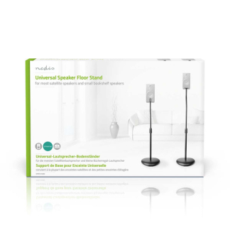 Nedis Luidspreker standaard | Nedis | Max. 4.5 kg (2 stuks, Universeel, In hoogte verstelbaar, Vast,  ABS/Staal, Zwart) SPMT2750BK K101501175 - 5