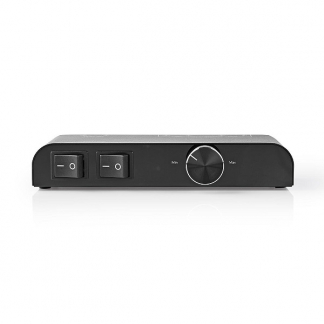 Nedis Luidspreker switch | Nedis | 2 poorten (Handmatig, Banana, Volumeregelaar) ASWI2652BK K020308008