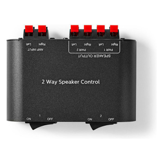 Nedis Luidspreker switch | Nedis | 2 poorten (Handmatig, Klemaansluiting) ASWI2602BK K020308004 - 4