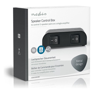 Nedis Luidspreker switch | Nedis | 2 poorten (Handmatig, Klemaansluiting) ASWI2602BK K020308004 - 6