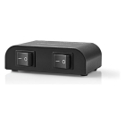 Nedis Luidspreker switch | Nedis | 2 poorten (Handmatig, Klemaansluiting) ASWI2602BK K020308004 - 2