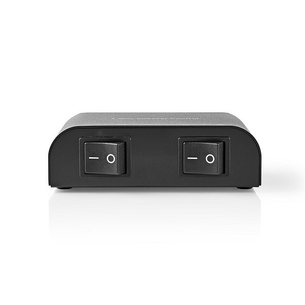 Nedis Luidspreker switch | Nedis | 2 poorten (Handmatig, Schroefaansluiting) ASWI2612BK K020308006 - 1