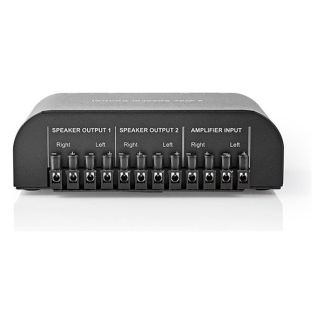 Nedis Luidspreker switch | Nedis | 2 poorten (Handmatig, Schroefaansluiting) ASWI2612BK K020308006 - 4