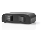 Nedis Luidspreker switch | Nedis | 2 poorten (Handmatig, Schroefaansluiting) ASWI2612BK K020308006 - 2