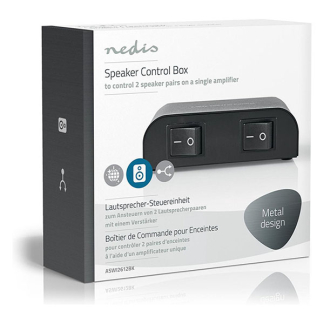 Nedis Luidspreker switch | Nedis | 2 poorten (Handmatig, Schroefaansluiting) ASWI2612BK K020308006 - 6
