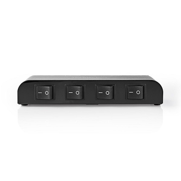 Nedis Luidspreker switch | Nedis | 4 poorten (Handmatig, Klemaansluiting) ASWI2604BK K020308005 - 1