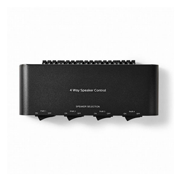 Nedis Luidspreker switch | Nedis | 4 poorten (Handmatig, Klemaansluiting) ASWI2604BK K020308005 - 4