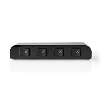 Nedis Luidspreker switch | Nedis | 4 poorten (Handmatig, Schroefaansluiting) ASWI2614BK K020308007 - 1
