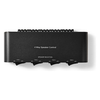 Nedis Luidspreker switch | Nedis | 4 poorten (Handmatig, Schroefaansluiting) ASWI2614BK K020308007 - 5
