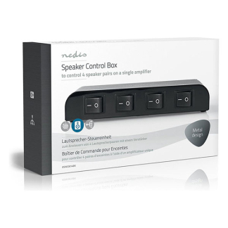 Nedis Luidspreker switch | Nedis | 4 poorten (Handmatig, Schroefaansluiting) ASWI2614BK K020308007 - 6