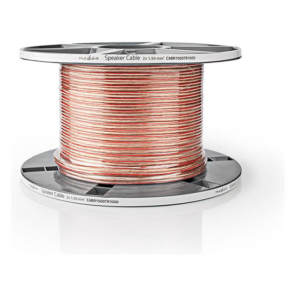Nedis Luidsprekerkabel op rol | 100 meter (1.5 mm², 100% koper, Transparant) CABR1500TR1000 N010308257 - 5