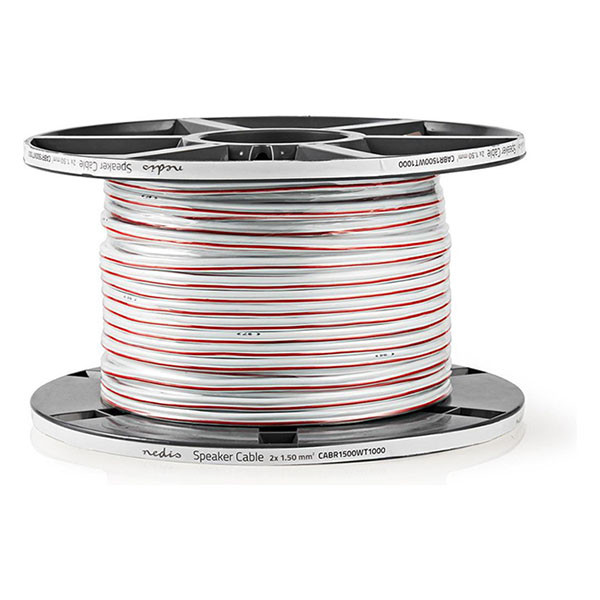 Nedis Luidsprekerkabel op rol | 100 meter (1.5 mm², 100% koper, Wit) CABR1500WT1000 K010308514 - 3