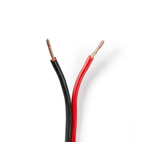 Nedis Luidsprekerkabel op rol | 100 meter (1.5 mm², CCA, Rood/Zwart) CAGW1500BK1000 N010308252 - 1