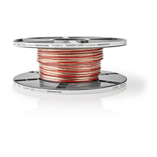 Nedis Luidsprekerkabel op rol | 15 meter (4 mm², 100% koper, Transparant) CABR4000TR150 N010308274 - 2