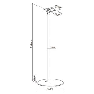 Nedis Luidsprekerstandaard | Nedis | Max. 5 kg (Geschikt voor Sonos Era 300, ABS/Metaal, Wit) SPMT5950WT K101501167 - 7