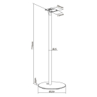 Nedis Luidsprekerstandaard | Nedis | Max. 5 kg (Geschikt voor Sonos Era 300, ABS/Metaal, Wit) SPMT5950WT K101501167 - 7