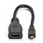 Nedis Micro HDMI naar HDMI adapterkabel | Nedis | 0.2 meter (4K@30Hz, Verguld) CVGP34790BK02 N010104019