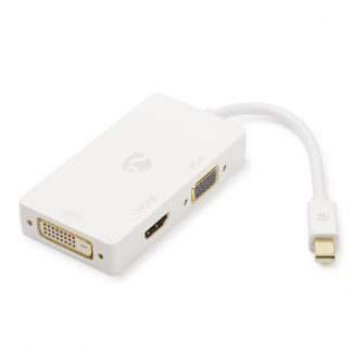 Nedis Mini DisplayPort naar DVI adapterkabel | Nedis | 0.2 meter (DVI-D, Dual Link, Full HD, VGA, HDMI) CCGP37465WT02 A010403249 - 