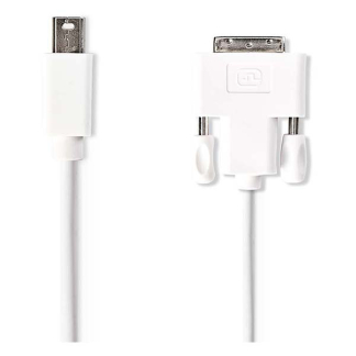 Nedis Mini DisplayPort naar DVI kabel | 2 meter | Nedis (DVI-D, Full HD, 100% koper) CCGP37700WT20 N010403600 - 2