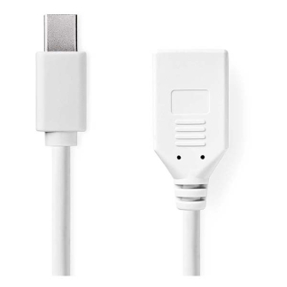 Nedis Mini DisplayPort naar DisplayPort verlengkabel - Nedis - 0.2 meter (Full HD) CCGB37450WT02 CCGP37450WT02 N010403233 - 2