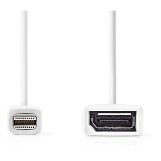 Nedis Mini DisplayPort naar DisplayPort verlengkabel - Nedis - 0.2 meter (Full HD) CCGB37450WT02 CCGP37450WT02 N010403233 - 3