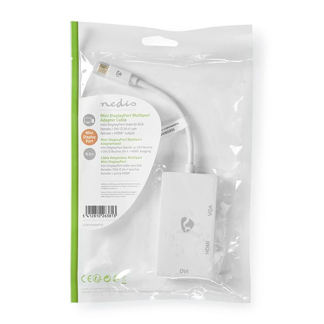 Nedis Mini DisplayPort naar HDMI adapter | Nedis | 0.2 meter (VGA, DVI-D, Full HD) CCGP37465WT02 N010403249 - 2