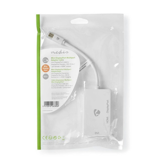 Nedis Mini DisplayPort naar HDMI adapterkabel | Nedis | 0.2 meter (DisplayPort, DVI-D, Full HD) CCGP37460WT02 N010403248 - 2