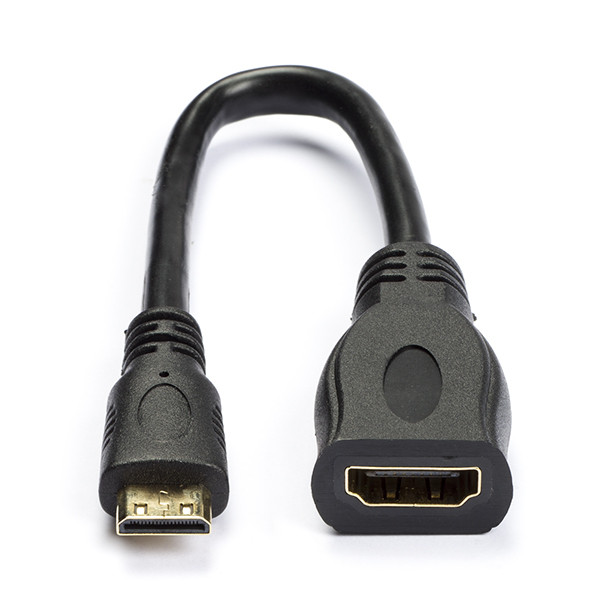 Nedis Mini HDMI naar HDMI adapterkabel | Nedis | 0.2 meter (4K@30Hz, Verguld) CVGP34590BK02 N010103019 - 1