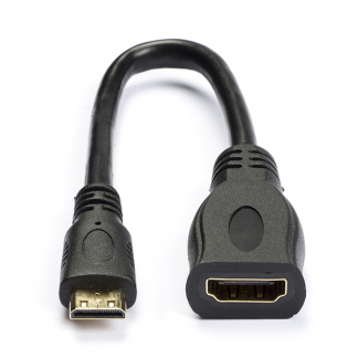 Nedis Mini HDMI naar HDMI adapterkabel | Nedis | 0.2 meter (4K@30Hz, Verguld) CVGP34590BK02 N010103019 - 1