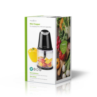 Nedis Mini hakmolen | Nedis | 0.5 liter (260W, 2 snelheden, Kunststof) KAMC200CBK K170108133 - 4