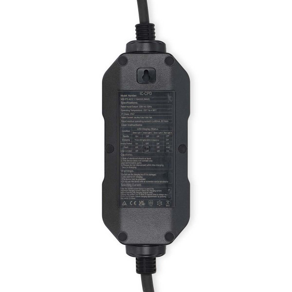 Nedis Mobiele lader auto | Type 2 | Nedis (5 Meter, 1.4/2.3/3.7 kW, Schuko) EVCH37KWBK20 K120510134 - 6