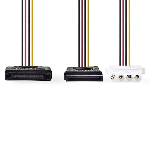Nedis Molex naar S-ATA stroomkabel (S-ATA naar S-ATA, Koper, 0.15 meter) CCGP73555VA015 N010507580 - 1