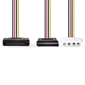 Nedis Molex naar S-ATA stroomkabel (S-ATA naar S-ATA, Koper, 0.15 meter) CCGP73555VA015 N010507580 - 