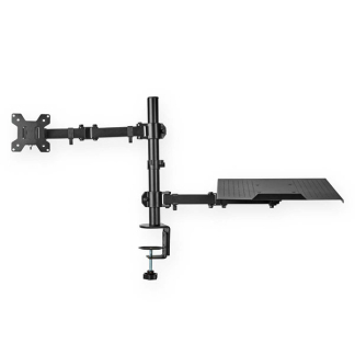 Nedis Monitorbeugel | Nedis | 15 tot 32 inch (Draai, zwenk en kantelbaar, Met laptopstandaard, Max. 8 kg) MMSISNB110BK K101501125 - 2