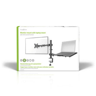Nedis Monitorbeugel | Nedis | 15 tot 32 inch (Draai, zwenk en kantelbaar, Met laptopstandaard, Max. 8 kg) MMSISNB110BK K101501125 - 5